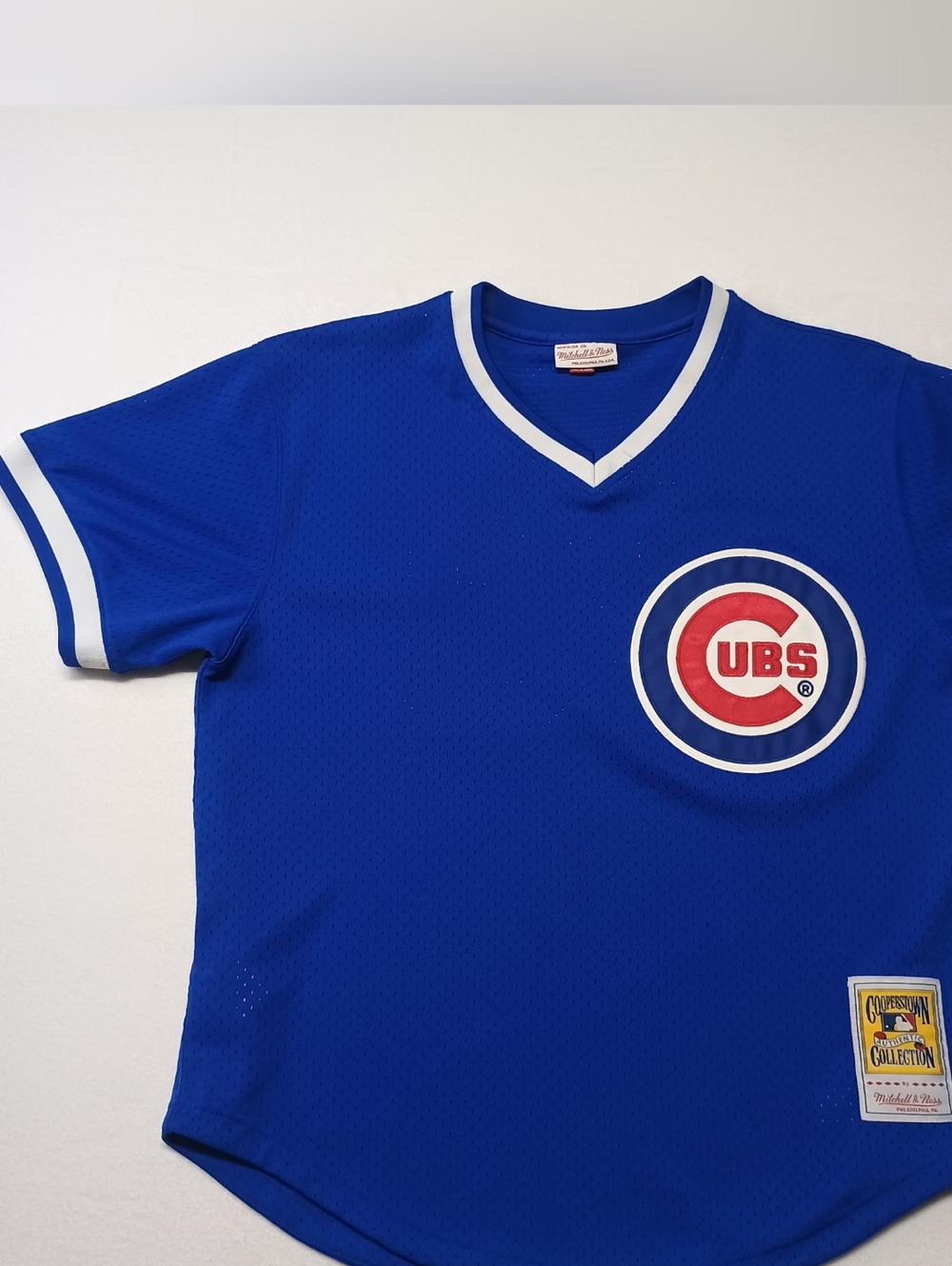 Mitchell And Ness Chicago Cubs  Blue Vintage Y2k Baseball Jersey with Logo